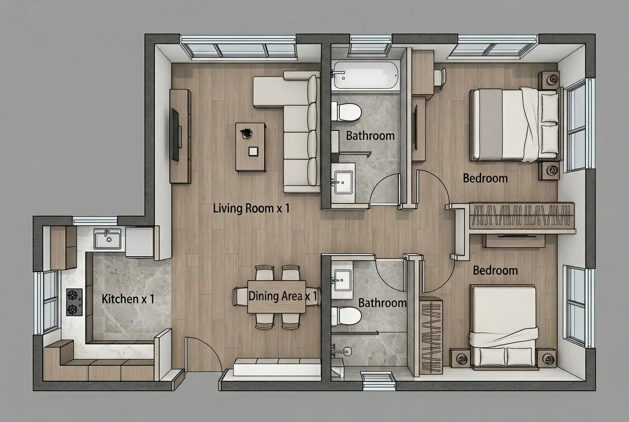 Modern Apartment 2.5D