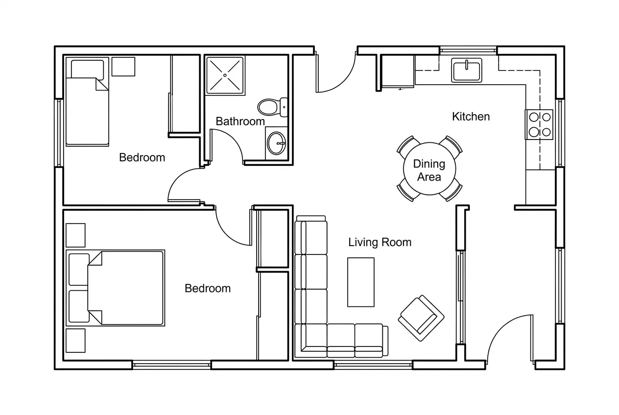 2-Bedroom Blueprint